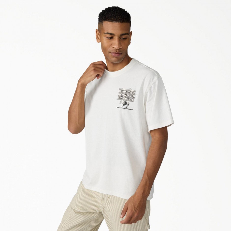 Men's T-Shirt Ecru - Dickies Lynndyl Graphic