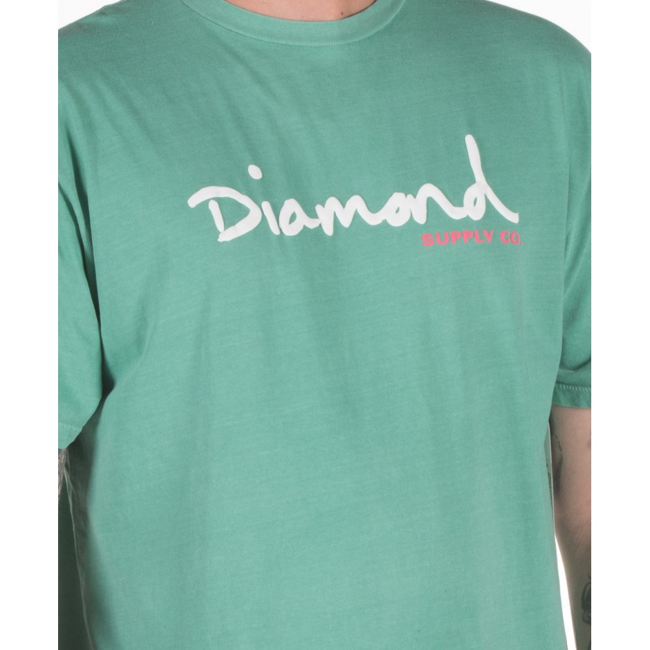 DIAMOND SUPPLY OG SCRIPT OVERDYED DIAA20DMPA020-TURQUOISE Turquoise