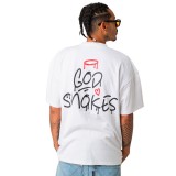 Ανδρικό T-Shirt Λευκό - Bee Unusual 'God Smokes'  Εικόνα 0