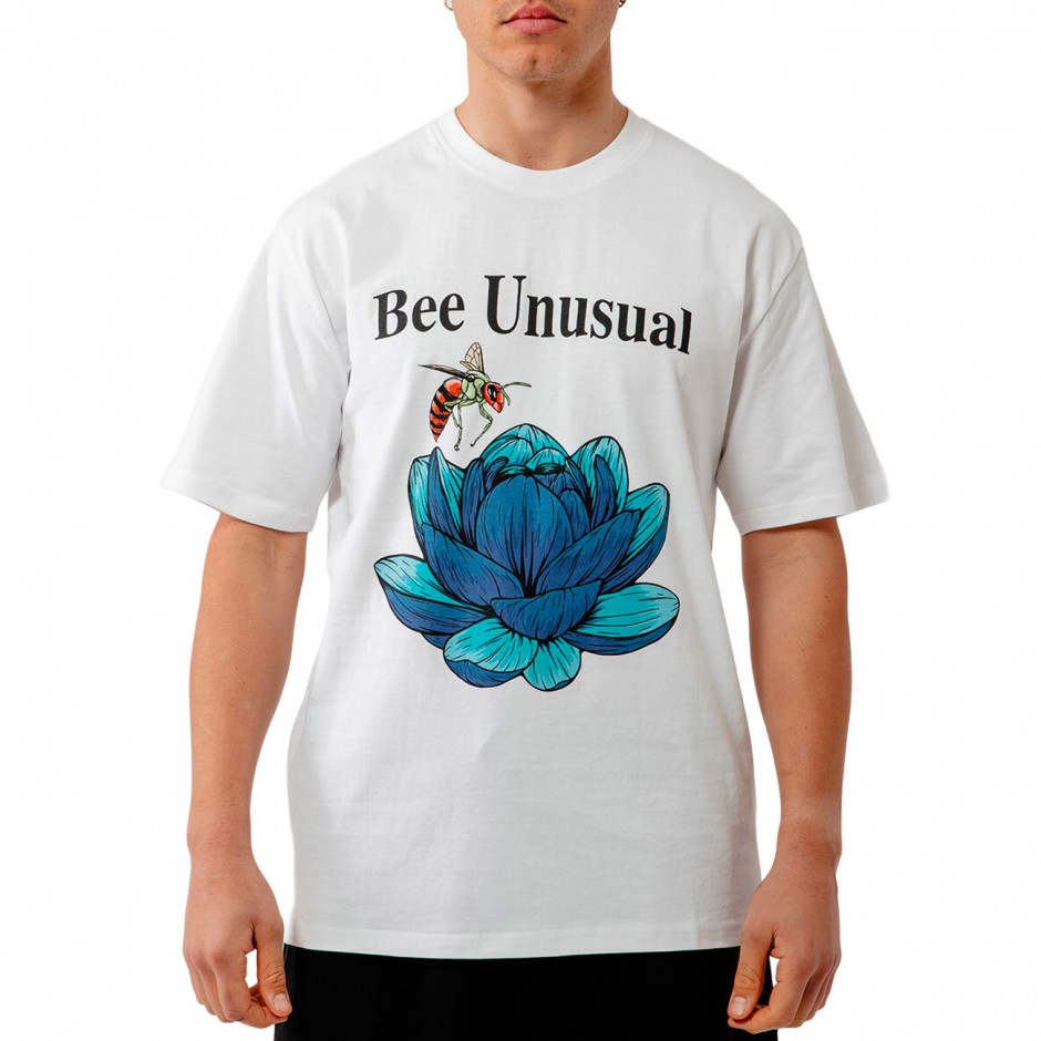 Ανδρική Κοντομάνικη Μπλούζα Λευκό - Bee Unusual 'Honey Bee'