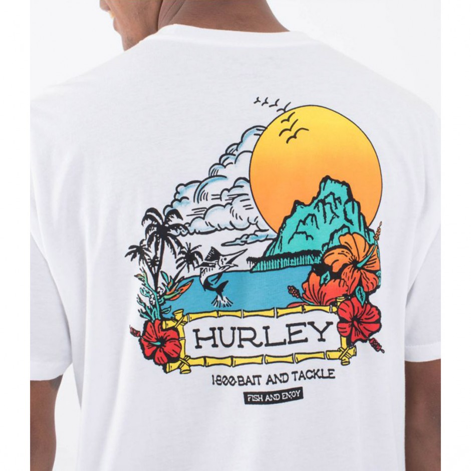 Ανδρικό T-Shirt Λευκό - Hurley Bait