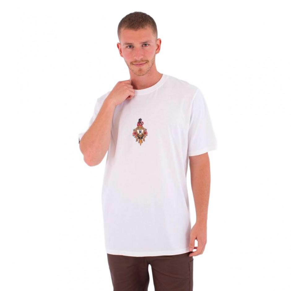 Men's T-Shirt White - Hurley Tattoo Trudy Heart