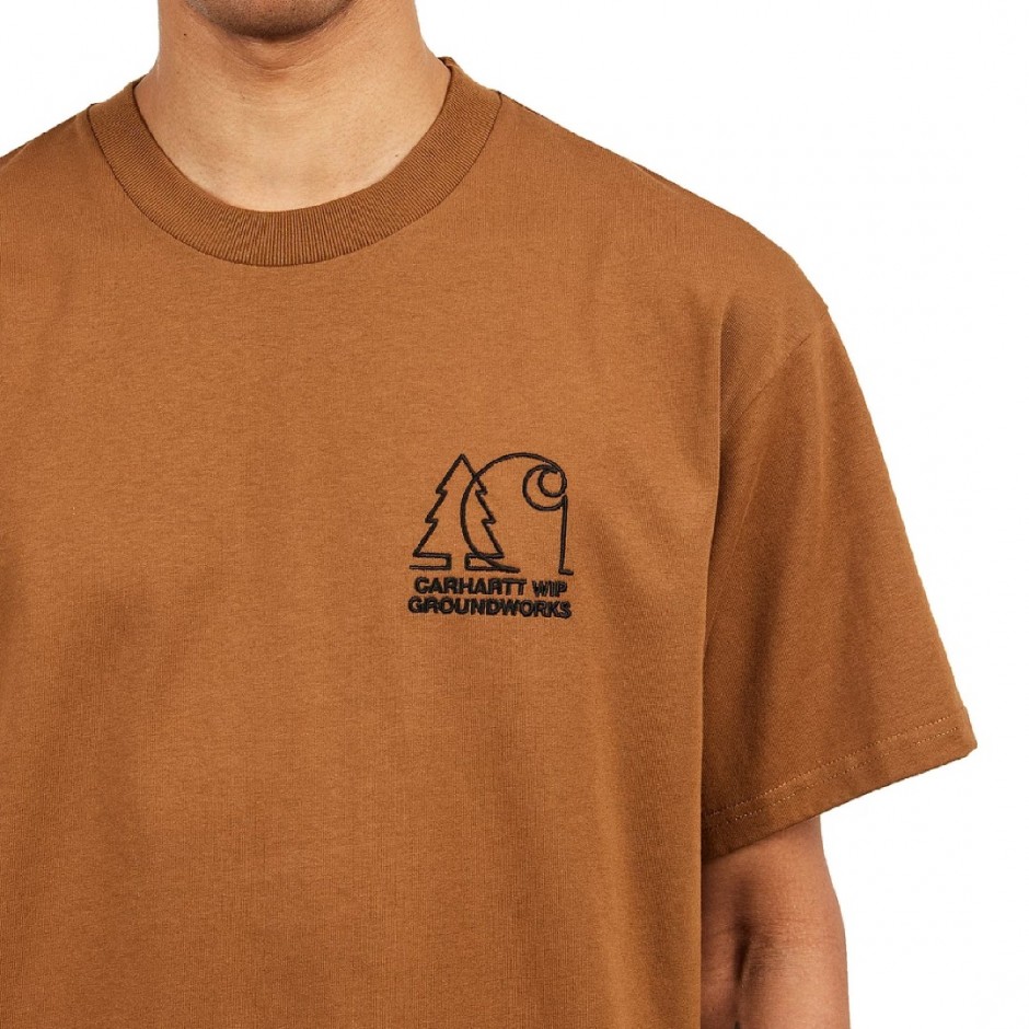 CARHARTT WIP S/S GROUNDWORKS T-SHIRT I032889-HZXX Brown
