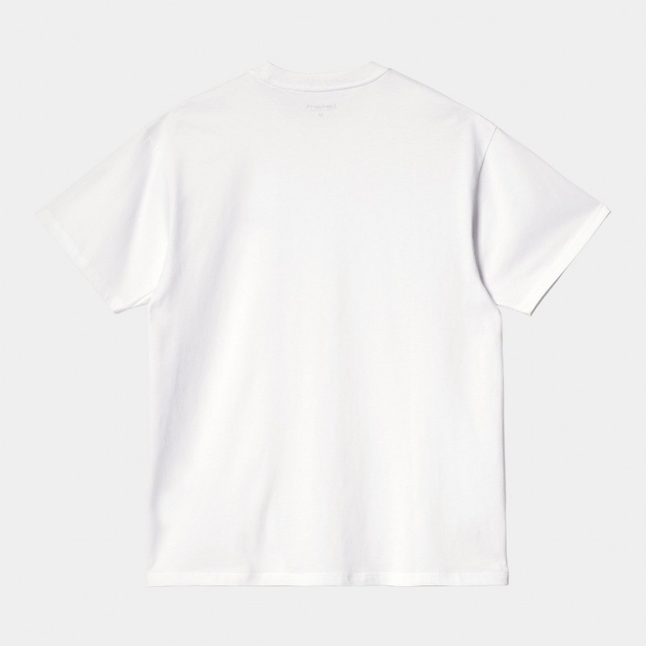 Ανδρικό T-Shirt Λευκό - Carhartt WIP S/S Script Embroidery 