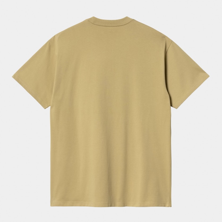 Ανδρικό T-Shirt Χακί - Carhartt WIP S/S Script Embroidery 