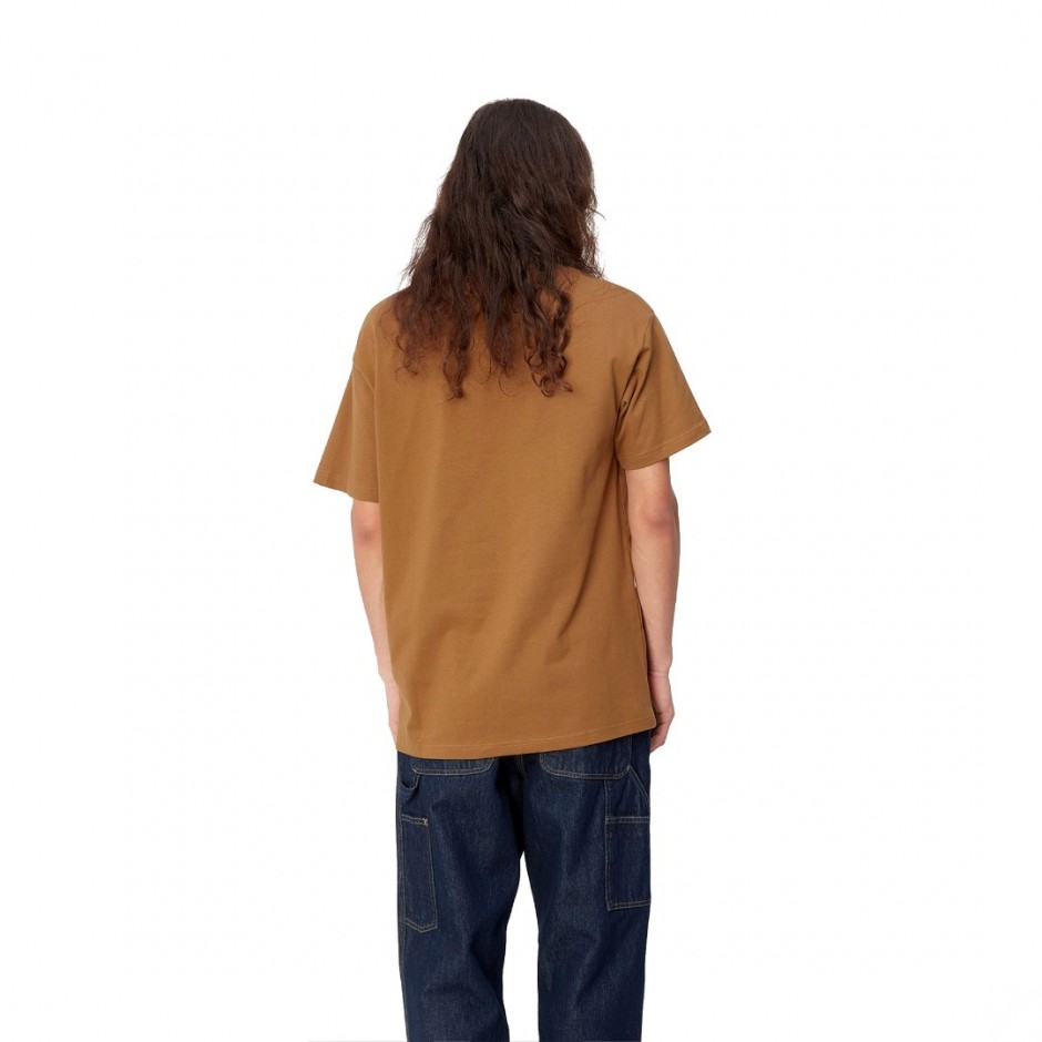 Carhartt WIP S/S Icons Καφέ - Ανδρικό T-Shirt