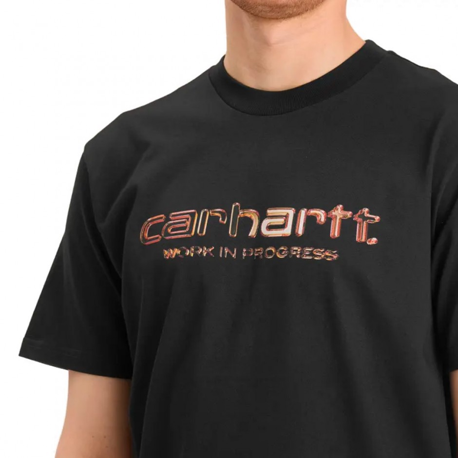 Ανδρικό T-Shirt Μαύρο - Carhartt WIP S/S Solar Chrome Script