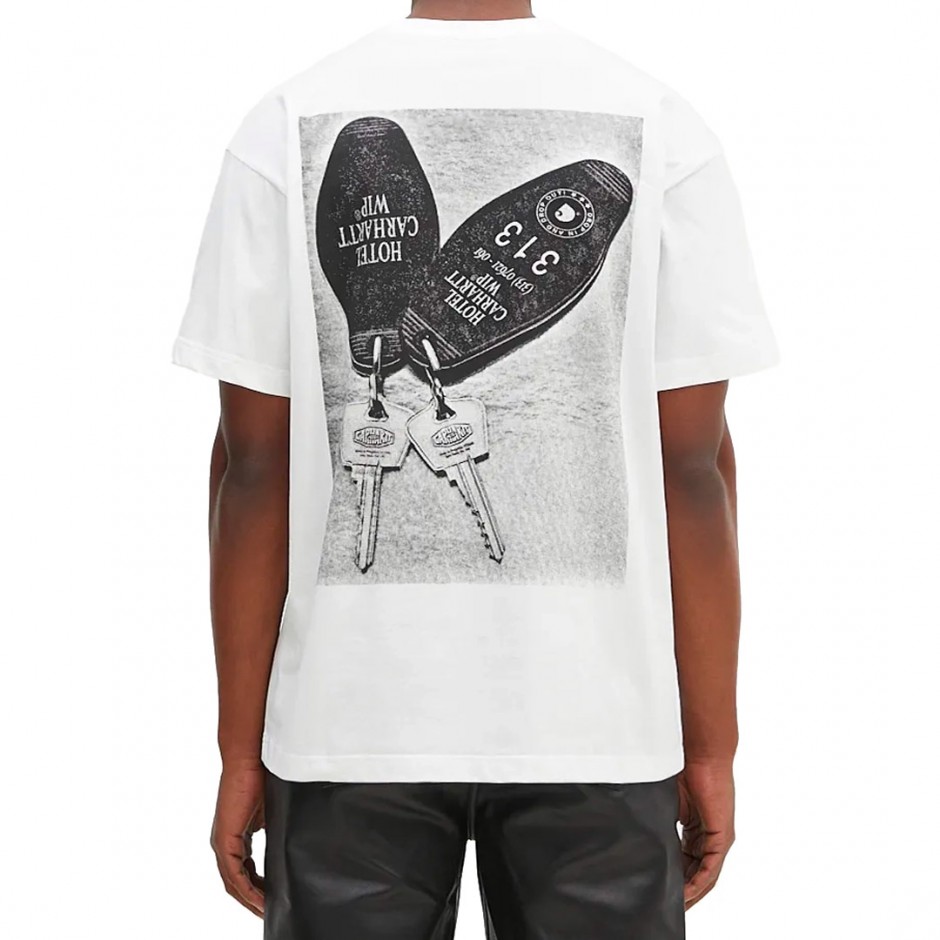 Ανδρικό T-Shirt Λευκό - Carhartt WIP S/S Hotel Keys
