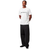 Men's T-Shirt White - Carhartt WIP S/S Script  Image 1