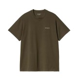 Ανδρικό T-Shirt Καφέ - Carhartt WIP S/S Script Embroidery Εικόνα 