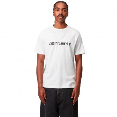 Men's T-Shirt White - Carhartt WIP S/S Script 