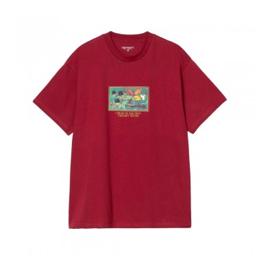 Ανδρικό T-Shirt Μπορντό - Carhartt WIP S/S Cream Of The Crop