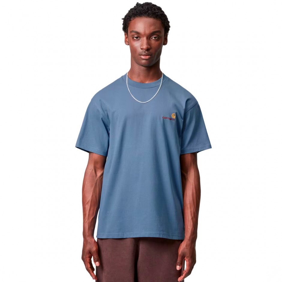 Ανδρικό T-Shirt Σιέλ - Carhartt WIP S/S American Script