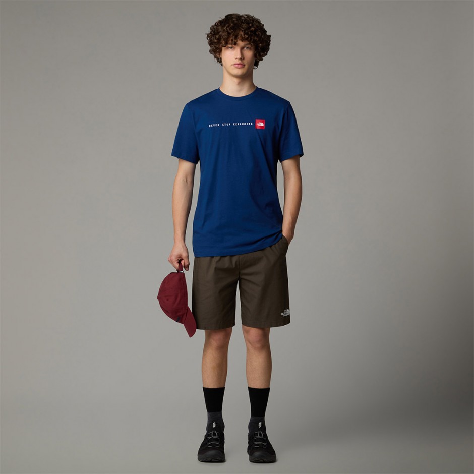 Ανδρικό T-Shirt Μπλε - The North Face Never Stop Exploring