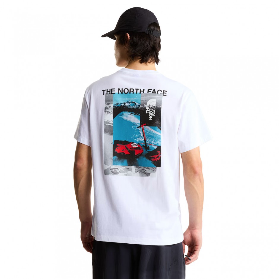 Ανδρικό T-Shirt Λευκο - The North Face Apex '75 Collage Relaxed