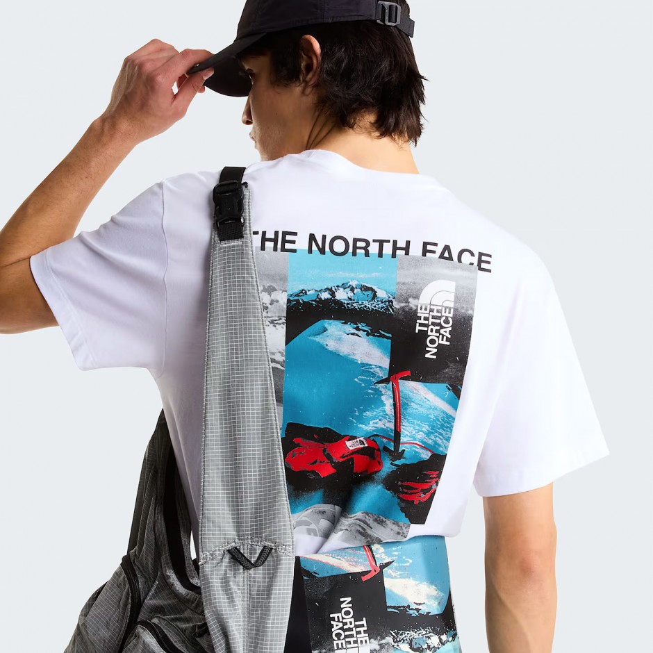 Ανδρικό T-Shirt Λευκο - The North Face Apex '75 Collage Relaxed