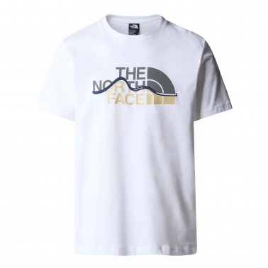 Ανδρικό T-Shirt Λευκό - The North Face S/S Mountain Line