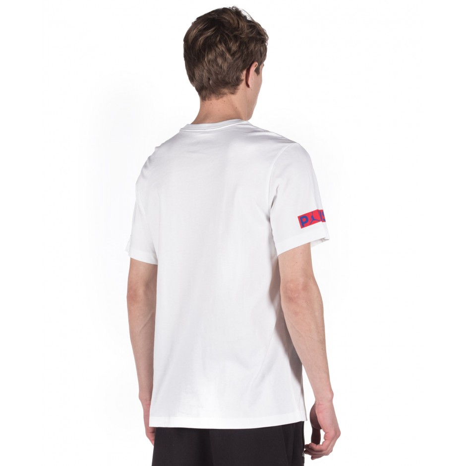 JORDAN PARIS SAINT-GERMAIN MEN'S LOGO T-SHIRT BQ8384-100 Λευκό