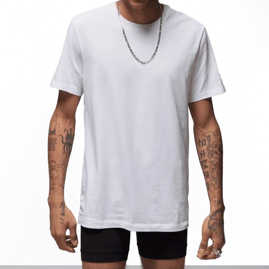 Ανδρικά T-Shirts Λευκά - Jordan Flight Base