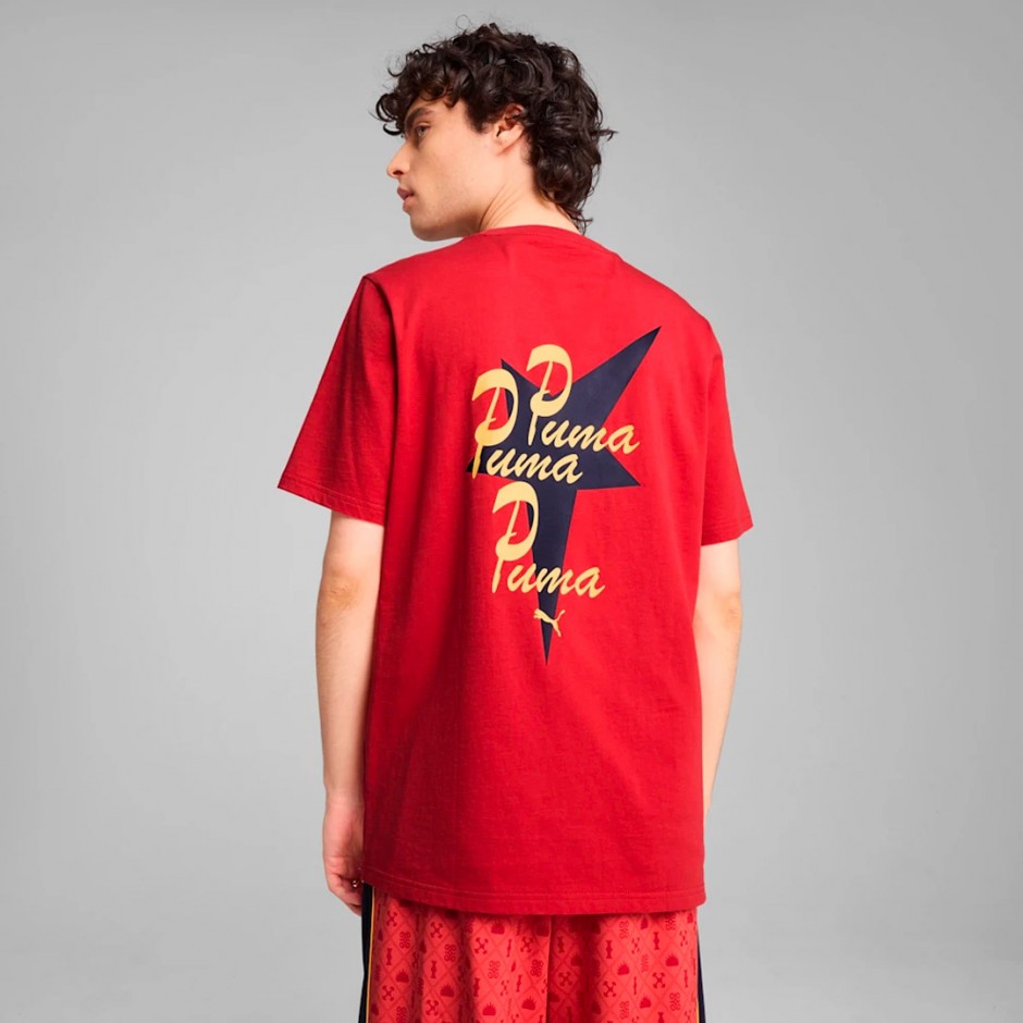 PUMA WARDROBE ESS ROAD TO UNITY GRAPHIC TEE 629617-15 Red