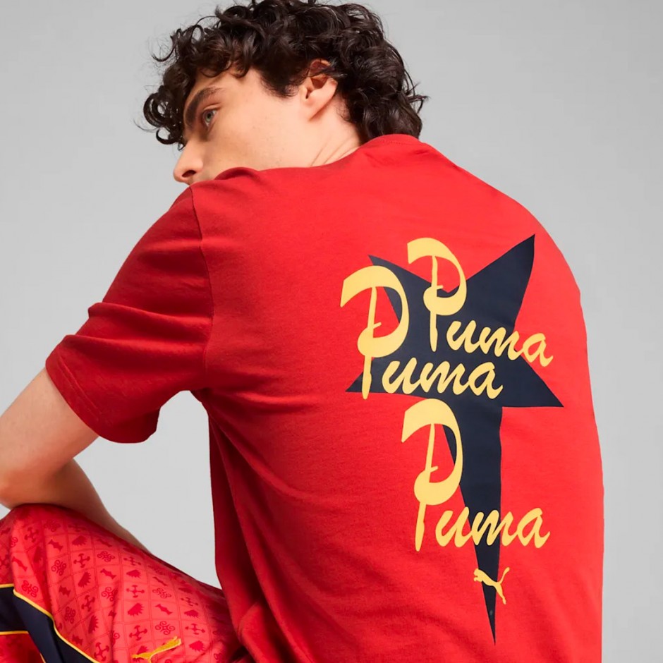 PUMA WARDROBE ESS ROAD TO UNITY GRAPHIC TEE 629617-15 Red