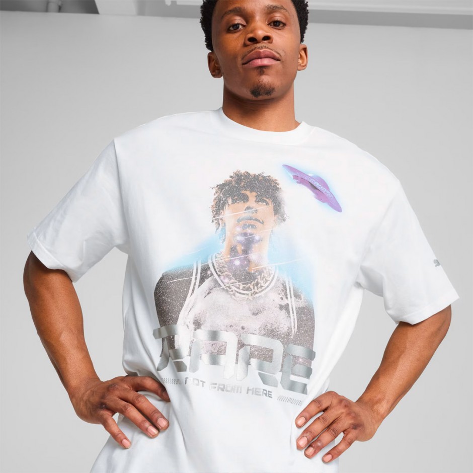 Ανδρικό T-Shirt Λευκό - PUMA Melo Alien Skins