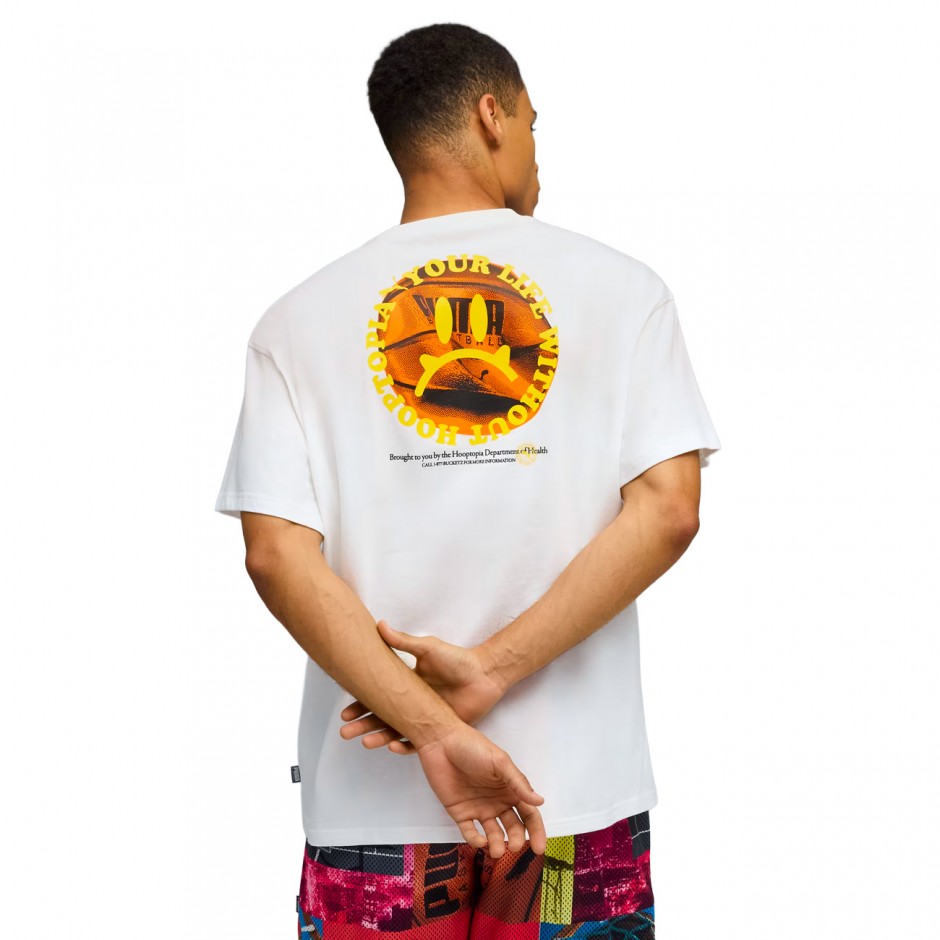 PUMA HOOPTOPIA IS LIFE TEE 632882-01 White