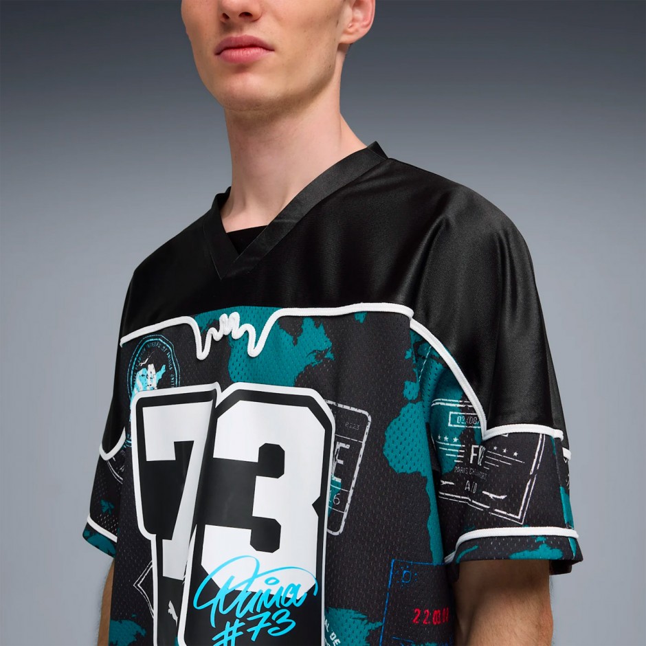 Men's Basketball T-Shirt Black - PUMA Around The World Dylan