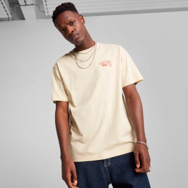 PUMA GRAPHICS DRIVE-IN RELAXED TEE 629633-87 Ecru