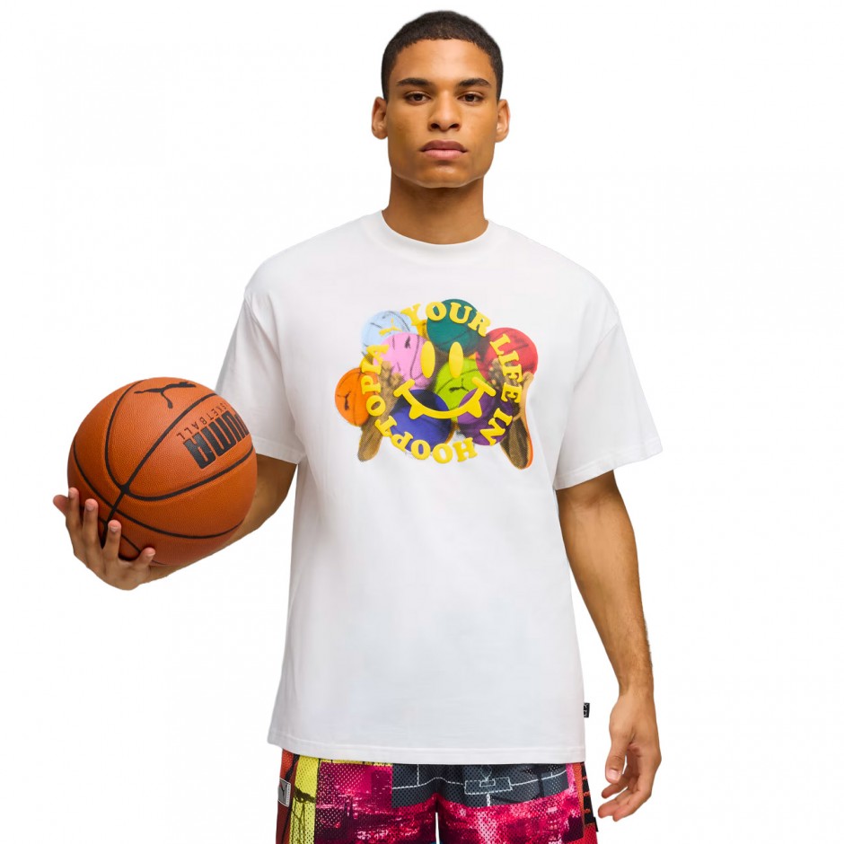 PUMA HOOPTOPIA IS LIFE TEE 632882-01 White
