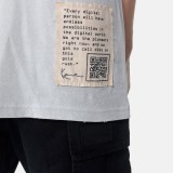 KARL KANI "KK SIGNATURE DESTROYED TEE LIGHT BLUE" KM231-020-1-BLUE Siel Image 1