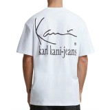 Ανδρικό T-Shirt Λευκό - Karl Kani Tiny Signature Print Εικόνα 0
