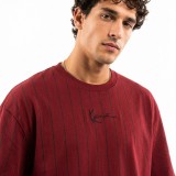 Ανδρικό T-Shirt Μπορντό - Karl Kani Small Signature Essential Pinstripe Εικόνα 2