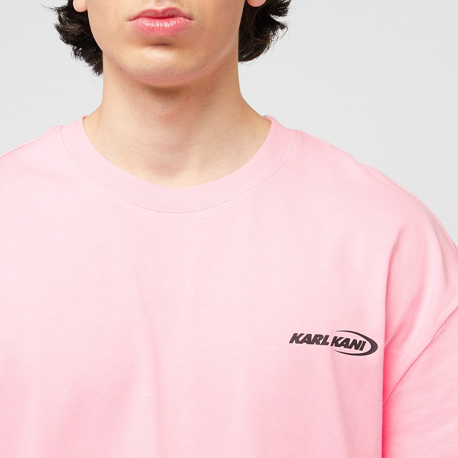 KARL KANI WOVEN SIGNATURE RESIST LOVE TEE KM251-017-1-PINK Pink
