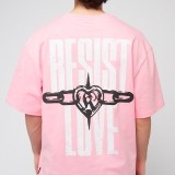 KARL KANI WOVEN SIGNATURE RESIST LOVE TEE KM251-017-1-PINK Pink Image 2