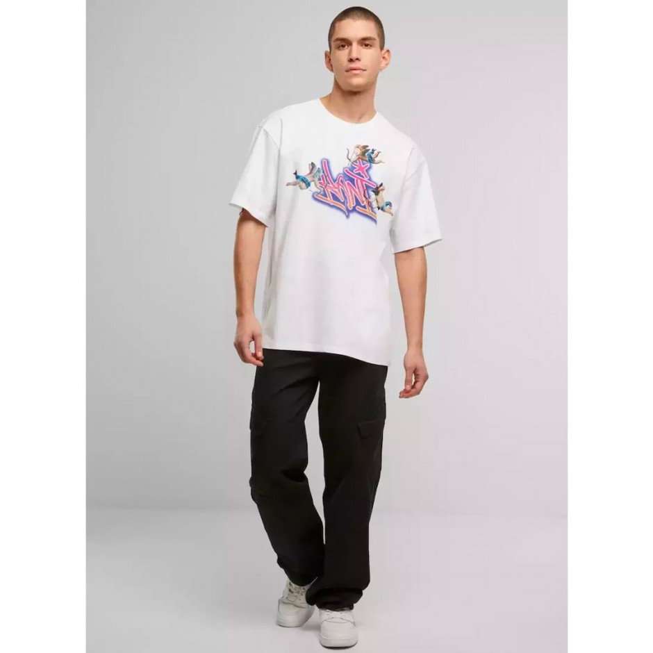 KARL KANI WOVEN SIGNATURE AIRBRUSH AMOR TEE KM251-018-1-WHITE White