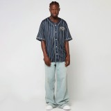 KARL KANI PINSTRIPE BASEBALL JERSEY KM253-003-1-BLUE Blue Image 2