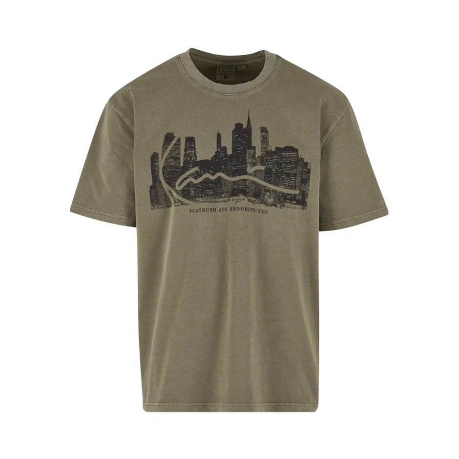 Ανδρικό T-Shirt Πράσινο - Karl Kani Signature Skyline