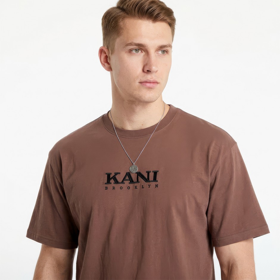 Ανδρικό T-Shirt Καφέ - Karl Kani Retro Stencil Boxy