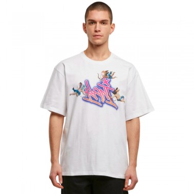 KARL KANI WOVEN SIGNATURE AIRBRUSH AMOR TEE KM251-018-1-WHITE White