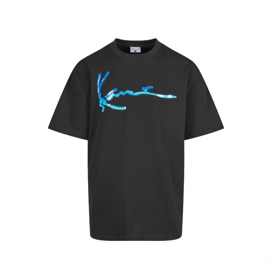 Ανδρικό T-Shirt Μαύρο - Karl Kani Water Signature