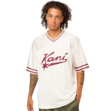 Ανδρικό T-Shirt Μπεζ - Karl Kani Varsity Star Jersey Εικόνα 