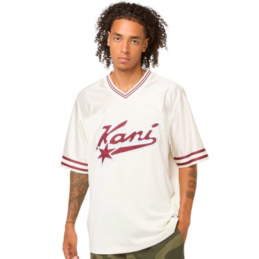 Ανδρικό T-Shirt Μπεζ - Karl Kani Varsity Star Jersey