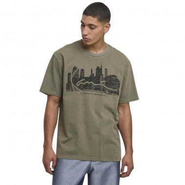 Ανδρικό T-Shirt Πράσινο - Karl Kani Signature Skyline