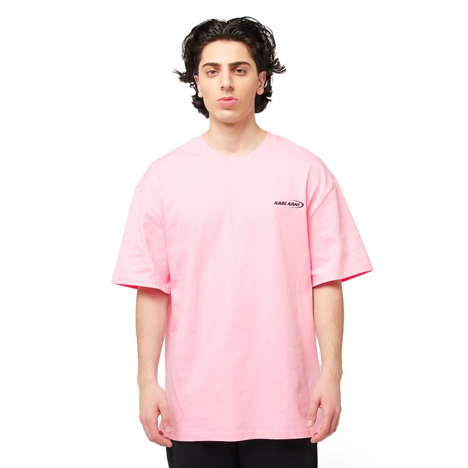 KARL KANI WOVEN SIGNATURE RESIST LOVE TEE KM251-017-1-PINK Pink