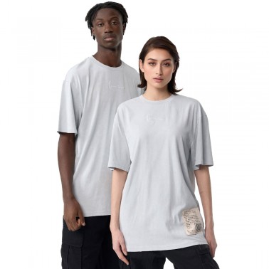 KARL KANI "KK SIGNATURE DESTROYED TEE LIGHT BLUE" KM231-020-1-BLUE Siel