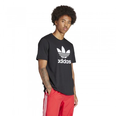Ανδρικό T-Shirt Μαύρο - adidas Originals Adicolor Classics Trefoil