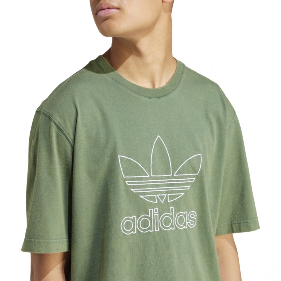 adidas Originals Adicolor Outline Trefoil Πράσινο - Ανδρικό T-Shirt