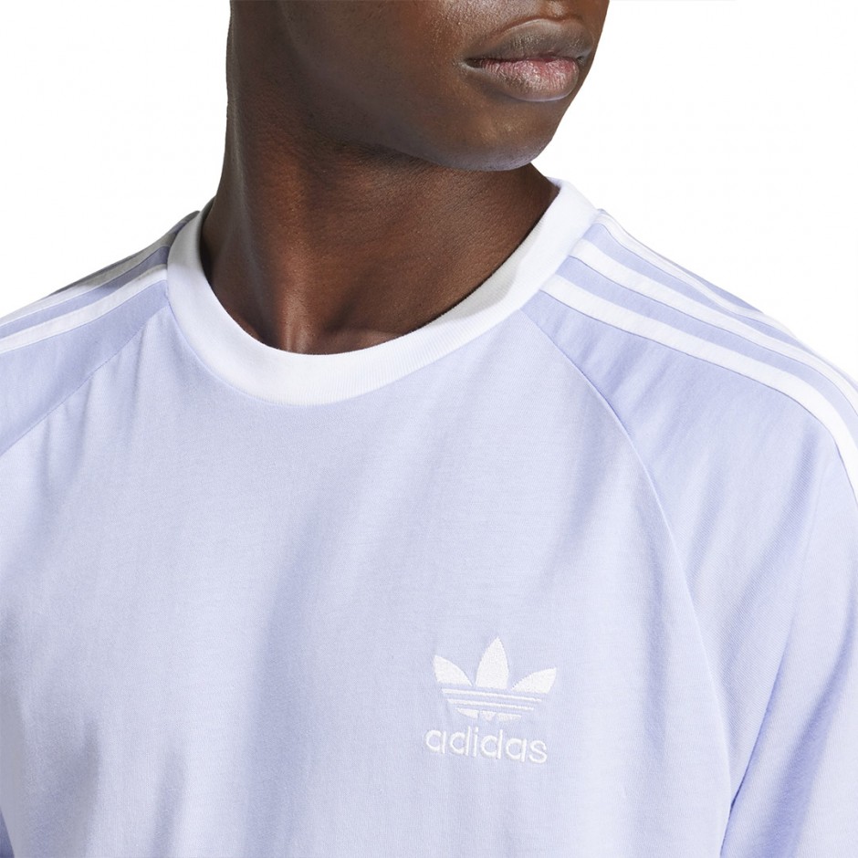 Ανδρικό T-Shirt Λιλά - adidas Originals Adicolor Classics 3-Stripes