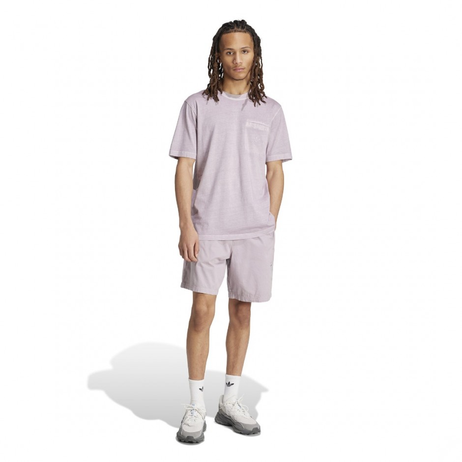 Ανδρικό T-Shirt Μωβ - adidas Originals Trefoil Essentials+ Dye Pocket